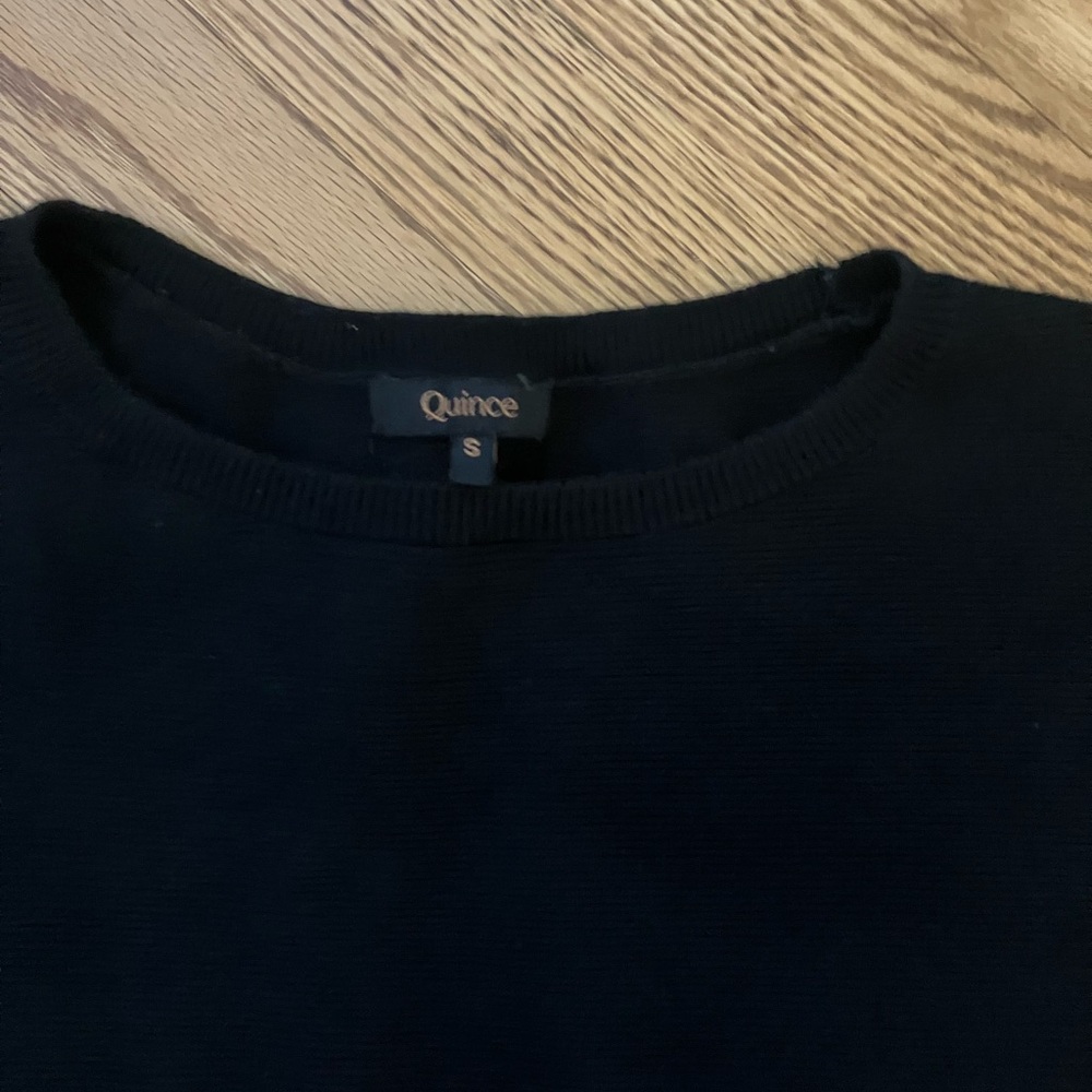 Lightweight Cotton Cashmere Link-Stitch Dolman Sweater - Picture 3 of 4